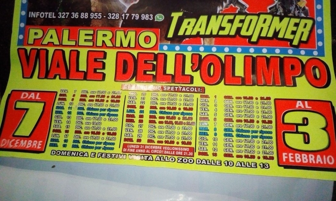 Locandina orari e date spettacoli
